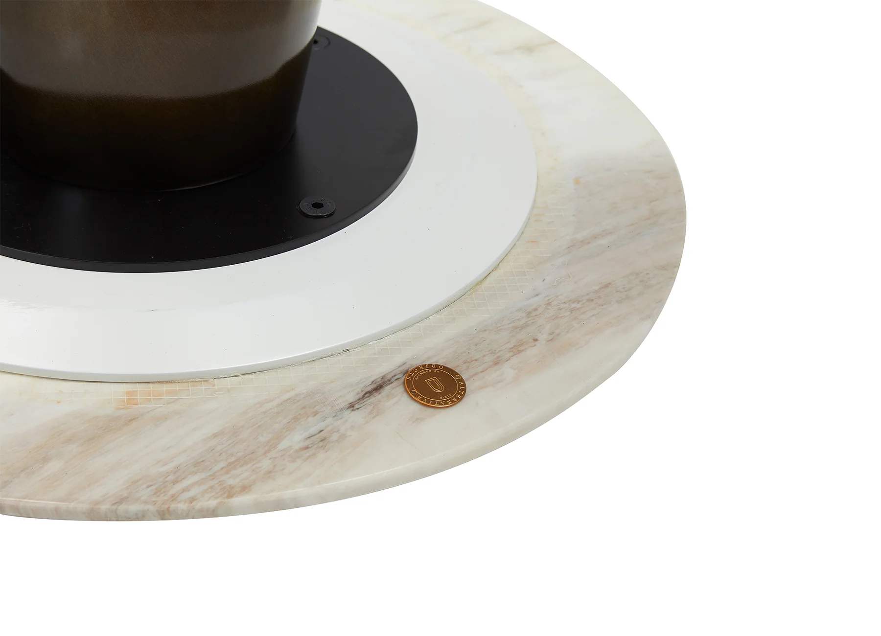 Cone End Table - White Marble - Image 2