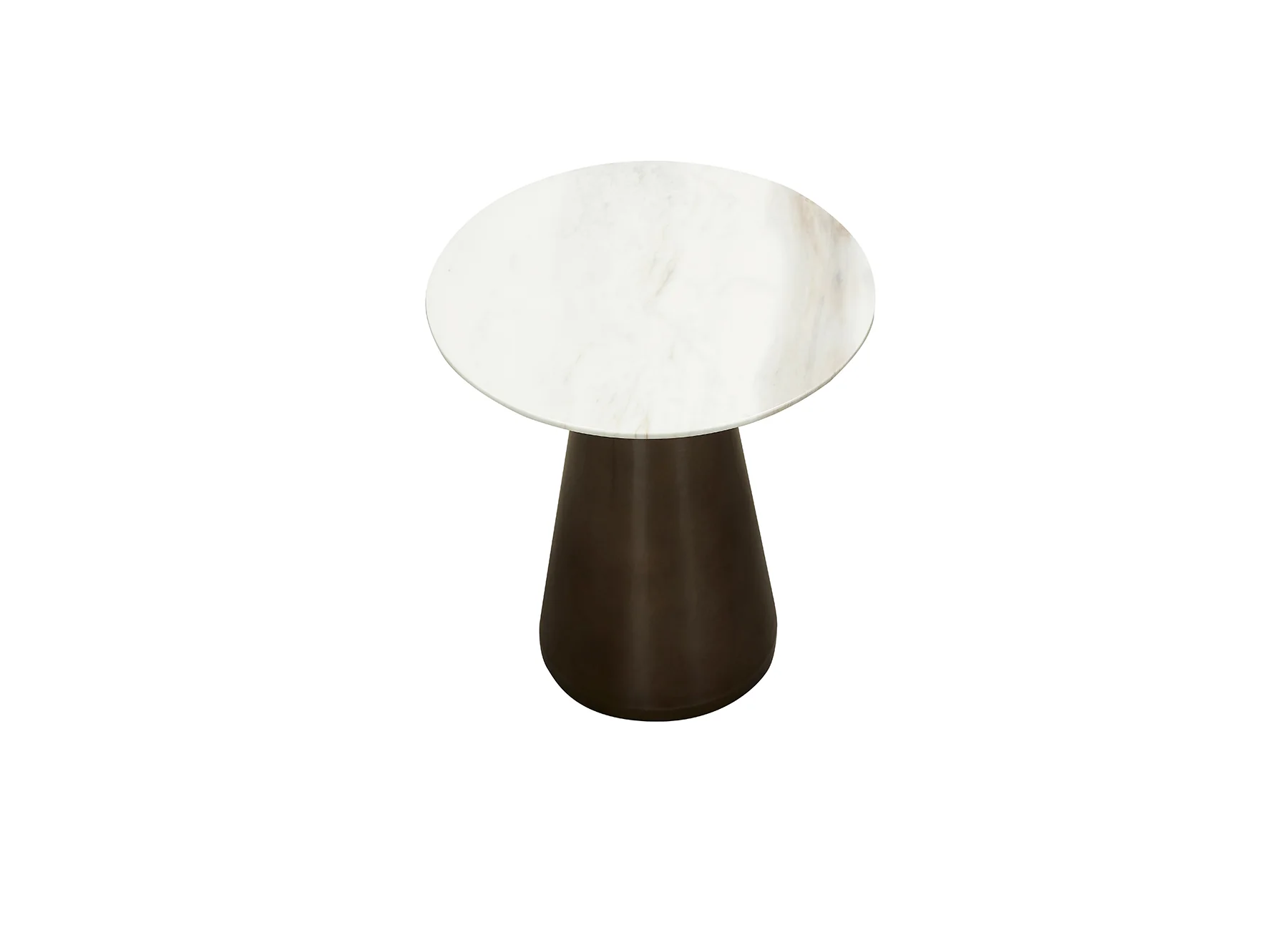 Cone End Table - White Marble - Image 5