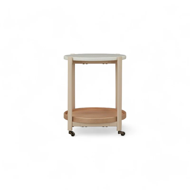 Crème Round End Table - Image 3