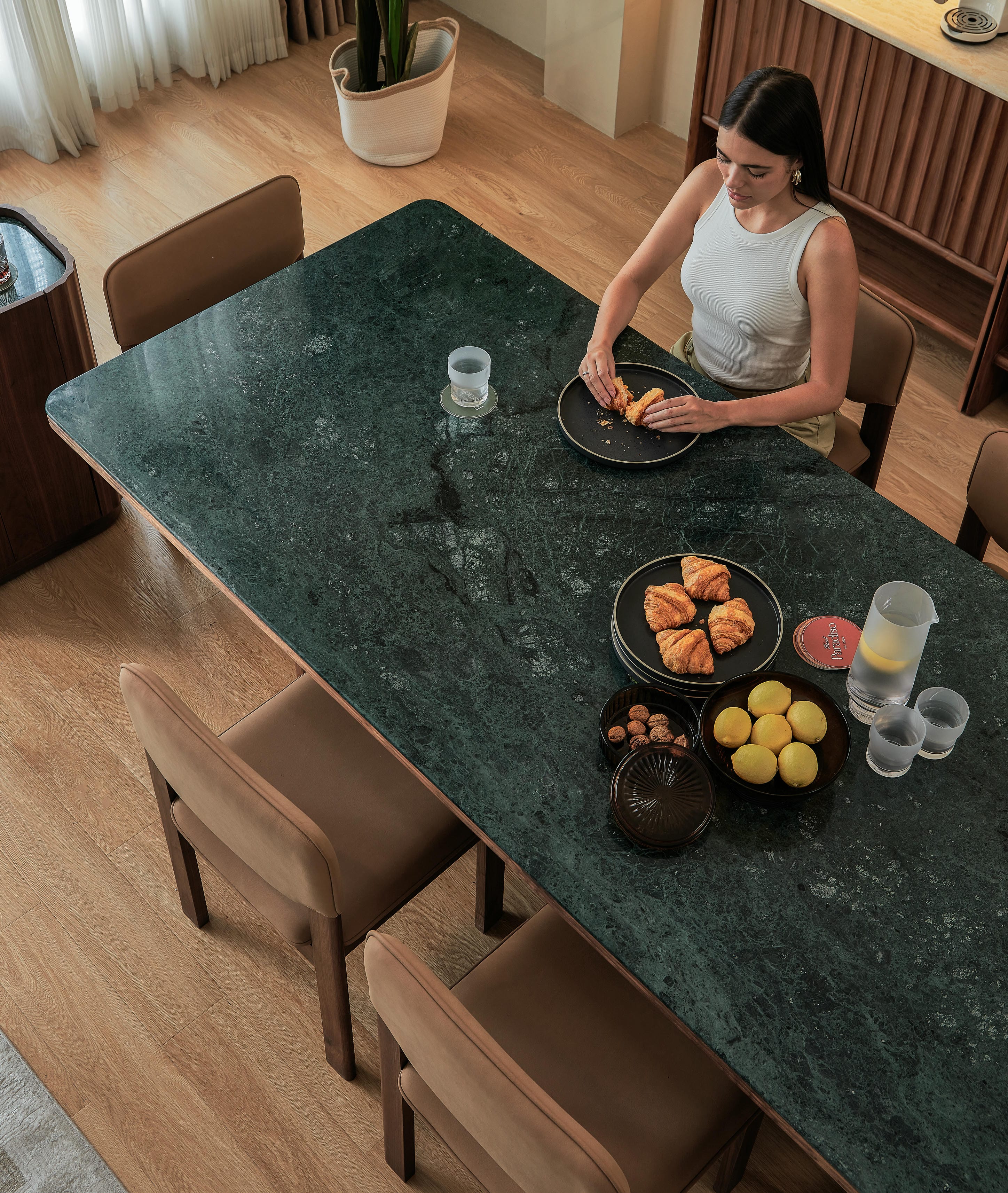 Hotel Paradiso 2.4m Marble-Top Dining Table - Image 3