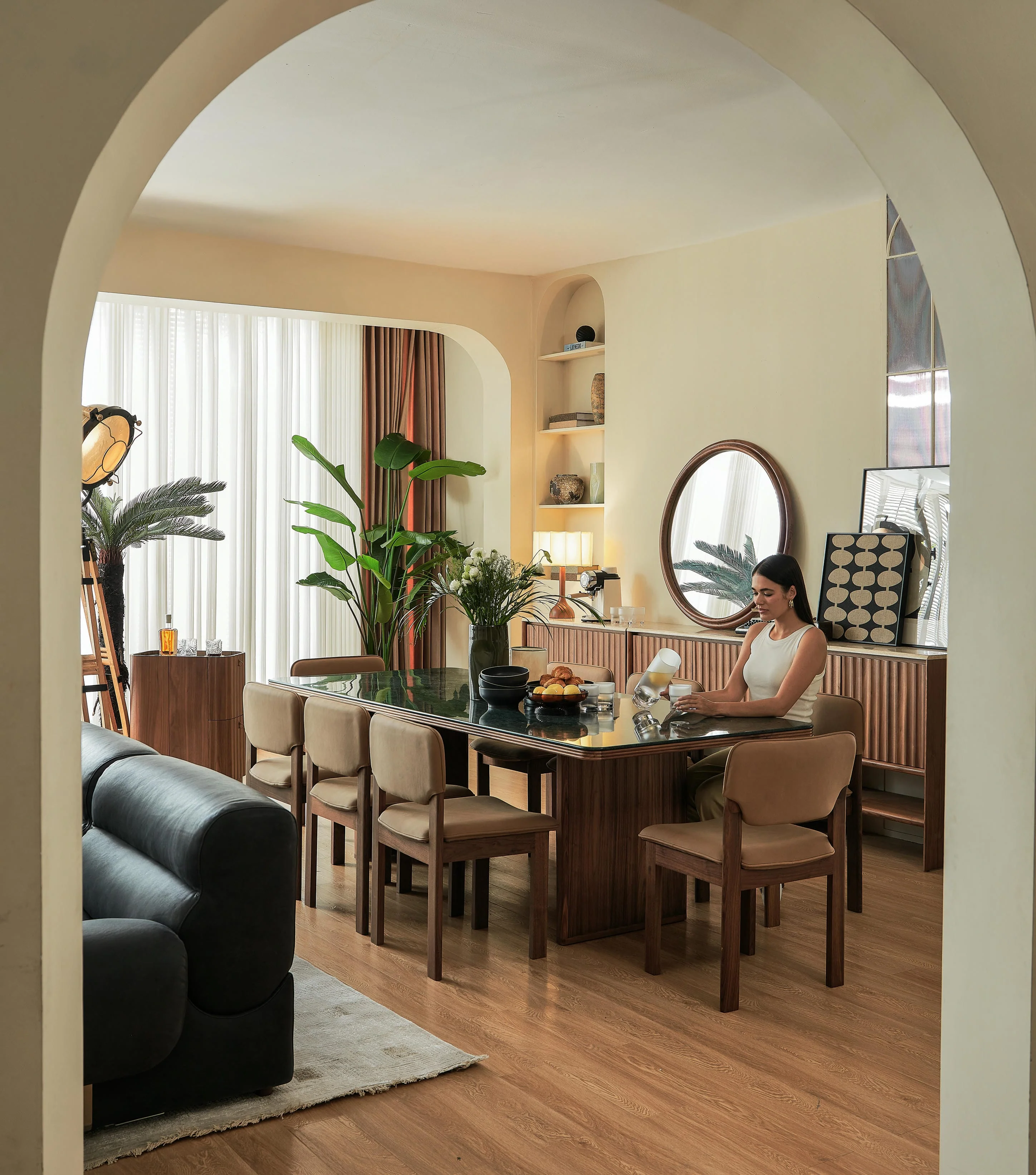 Hotel Paradiso Round Oversized Mirror - Image 6