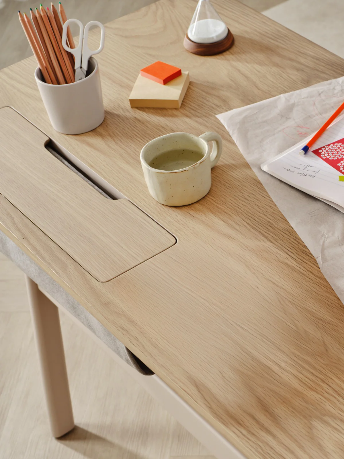 Truss Writing Desk - Oak - Image 3