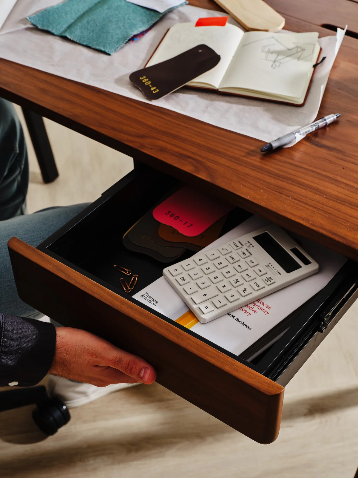 Truss Writing Desk - Walnut - Image 5